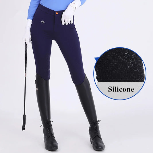 Equestrian Women Silicone Horse Riding Pants